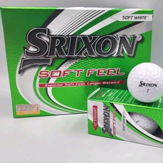 ลูกกอล์ฟ srixon soft feel ลูกสองชั้น ระยะไกลขึ้น  ควบคุมทิศทางง่าย และให้ความรู้สึกนุ่มนวล1กล่อง(12ลูก)