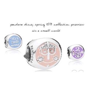 (พร้อมส่ง)Pandora  Disney park -its a small world ชาร์มPandoraดิสนี่ย์ปาร์ค ชาร์มPandoraของเเท้100%