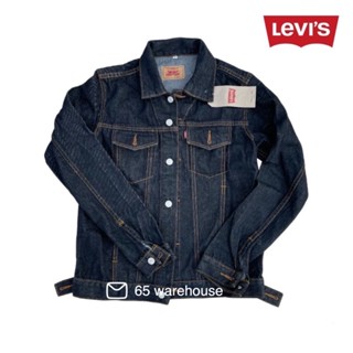 LLevi’s 501💯%เสื้อยีนส์ลีวาย สีดำมิดไนท์ แจ็คเก็ตยีนส์