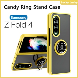 เคส Samsung Z Fold 4 Z Fold 3 หรา ที่วางแหวนอะครีลิคแบบแข็ง เคส กันกระแทก รองรับรถ ที่วางแม่เหล็ก ที่วางโทรศัพท์ ขาตั้งนิ้ว ปกป้องกล้อง