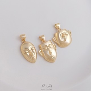 สร้อยคอโซ่ ทอง 14k จี้รูปหน้ากากอนามัย เครื่องประดับแฮนด์เมด diy