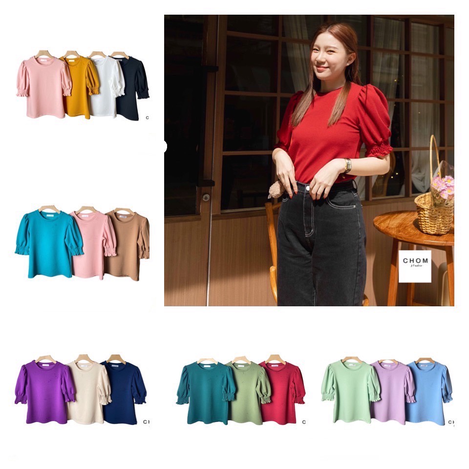 #เสื้อยืดแขนสม็อค #เสื้อยืดแฟชั่น #เสื้อยืดน่ารัก #เสื้อผ้าแฟชั่น #เสื้อยืดเนื้อดี