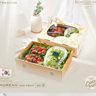 กล่องของขวัญผลไม้รวมพรีเมี่ยม  Korean Mix fruit set 2