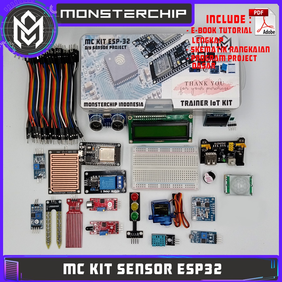 MC KIT SENSOR ESP32 คอนโทรลเลอร์ DIY IoT BASIC พร้อม BLUETOOTH และ WIFI