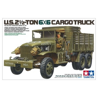 [ชุดโมเดลสเกลประกอบเอง] TAMIYA 35218 1/35 U.S. 2 1/2-TON 6x6 CARGO TRUCK โมเดลทามิย่าแท้ model