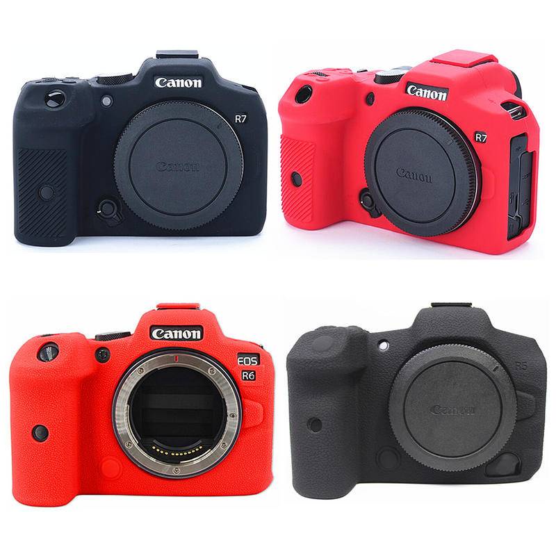 เคสกระเป๋าใส่กล้อง ซิลิโคนนิ่ม สําหรับ Canon EOS R10 R7 R6 R5 RP R 77D