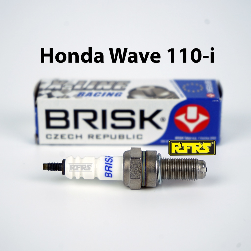 หัวเทียนBRISK X-Line 4 เขี้ยว แกนเงิน Honda Wave 110-i Spark Plug (8X21ROA)รองรับทุกน้ำมันMade in EU