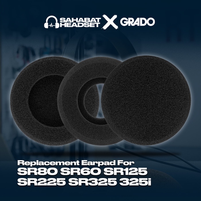 แผ่นรองหูฟัง Earcup Grado SR80 SR60 SR125 SR225 SR325 325i โฟม