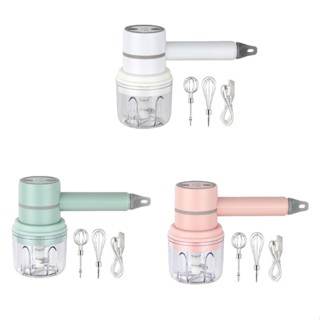 Wireless Electric Food Mixer Hand Blender Detachable 3 Modes Adjustable Egg Beater with Container Baking White