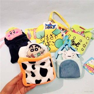 Ag Kirby Crayon Shin-chan กระเป๋าสตางค์ กระเป๋าถือ มีซิป ลายการ์ตูนอนิเมะ สําหรับใส่เหรียญ บัตร ของขวัญ