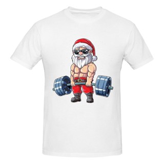 Men Crewneck Funny Tees Christmas Men Clothing with Christmas 2023 T-shirt Santa Comic Print Gym Top