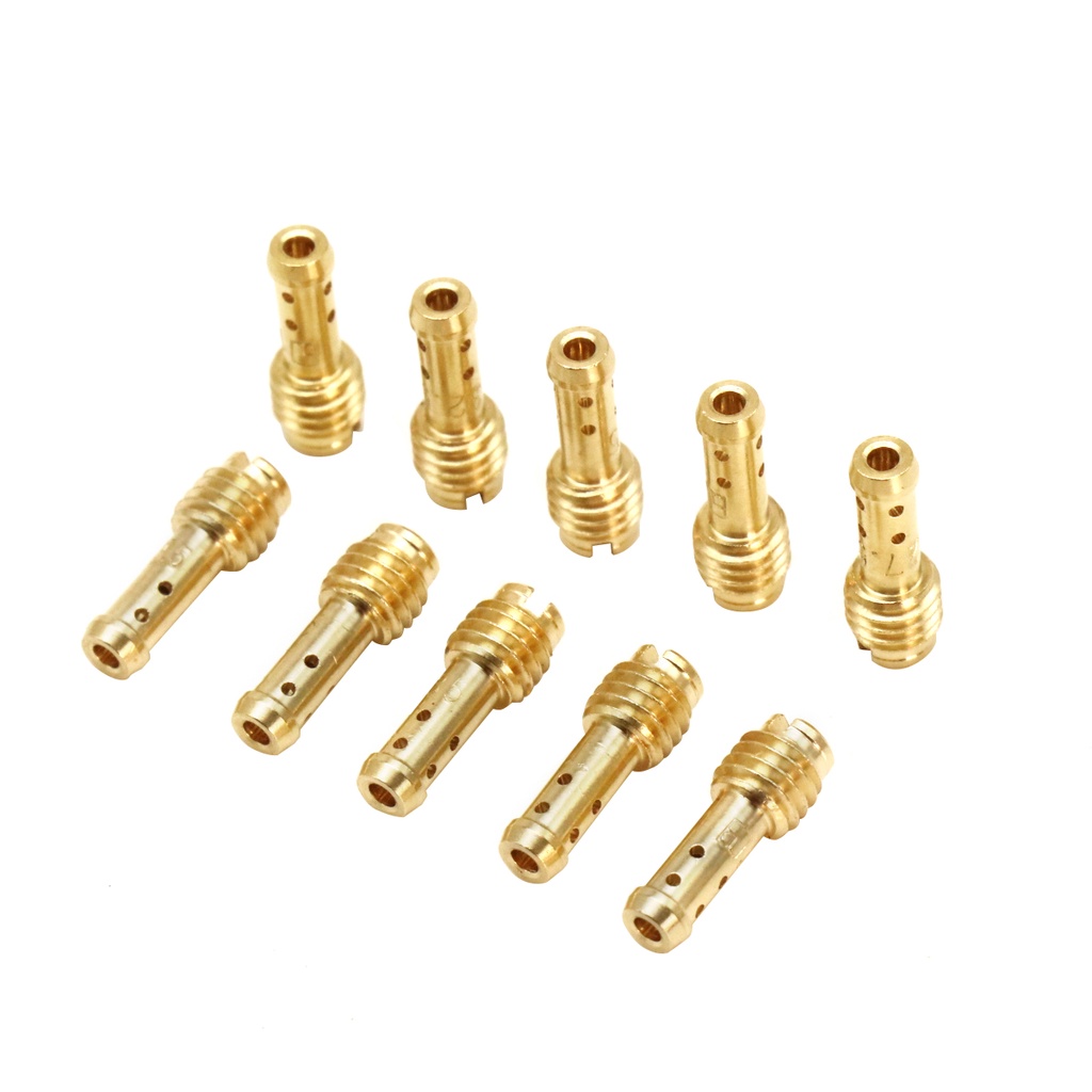 10pcs Motorcycle Pilot Jet 8 Bleed Holes for MIKUNI VM/TM/TMX VM22/210 AX100 EN GN TZR TM TMS Carburetor