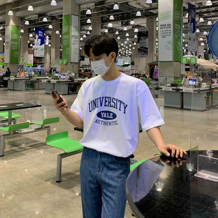 UNIVERSITY YALE Localbrand ICCVNI เสื้อยืด Stee คอกลม Unisex
