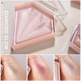 Handaiyan 5Colors ไฮไลท์แบบผงอุปกรณ์สำหรับแต่งหน้า  ไฮไลท์ แต่งหน้า  Highlighter Facial Palette เมคอัพ Glow Face Contour Shimmer Powder Illuminator Highlight Nuuo