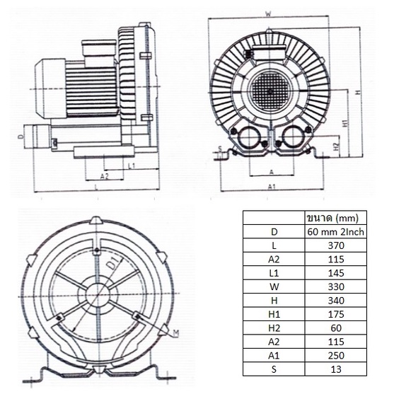 Ring BlowerCTA2.2kwขนาด3แรงม้า220Vปั๊มริงโบเวอร์ท่อเข้าออก2นิ้วside channel blowerโบเวอร์ในโรงงาน ราคา ถูกที่สุด ดีลบีเคเค แกลเลอรีภาพที่ 6
