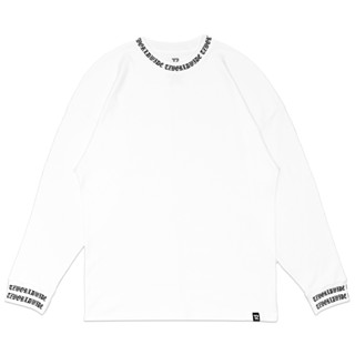 TZ RIB OVERSIZED LONG SLEEVE TEE - WHITE