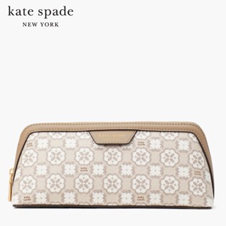 KATE SPADE NEW YORK SPADE FLOWER MONOGRAM COATED CANVAS COSMETIC CASE KA062 กระเป๋าเครื่องสำอางค์