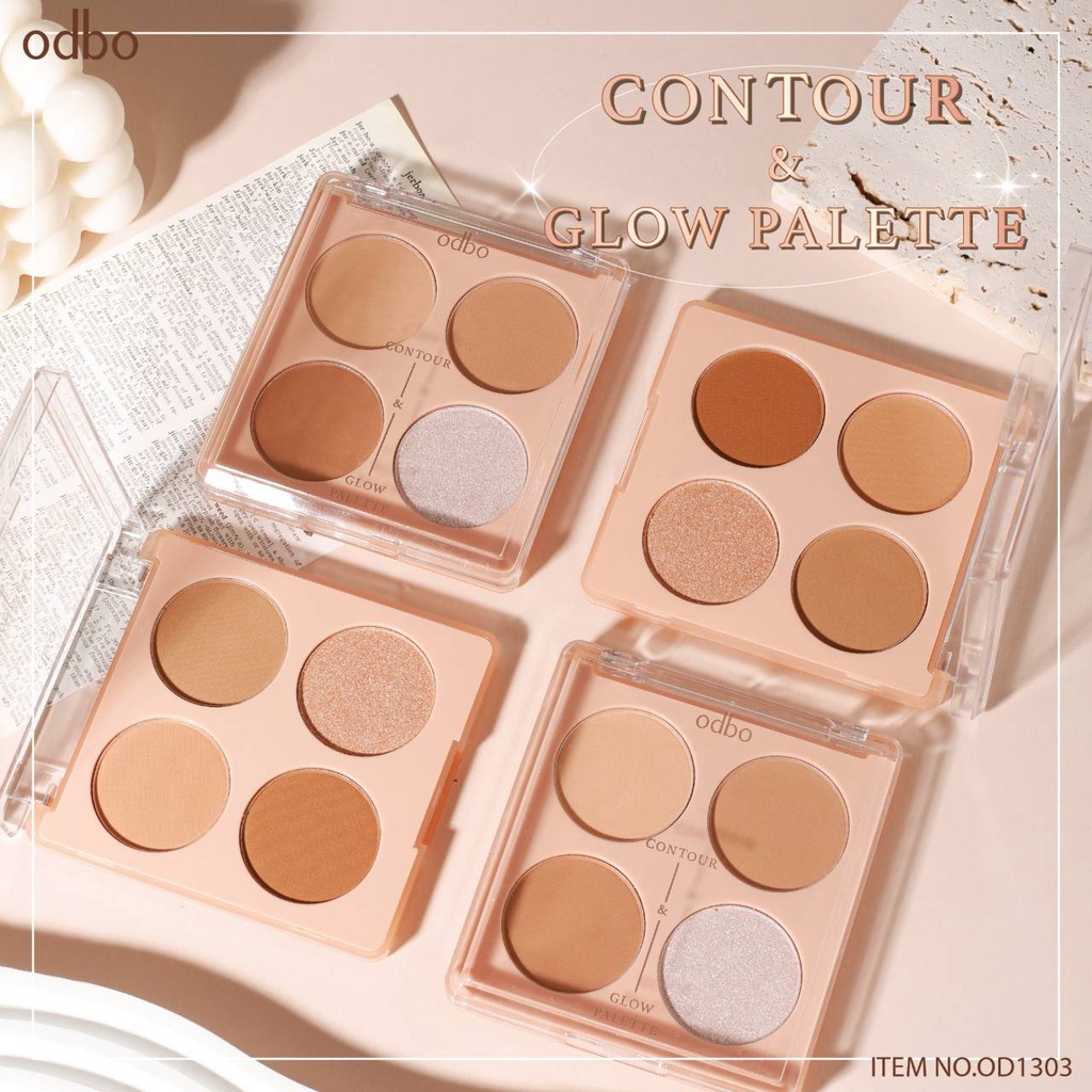 odbo Contour & Gloe Palette โอดีบีโอ คอนทัวร์ แอนด์ โกลว พาเลท OD1303