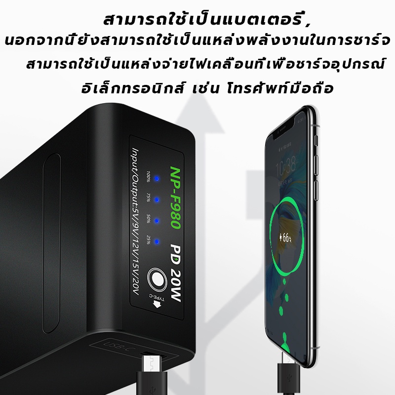 แบตเตอรี่กล้องเครื่องชาร์จ NP-F980 F970 F960 F750 แบตกล้องออก USB ที่ชาร์จแบตกล้อง