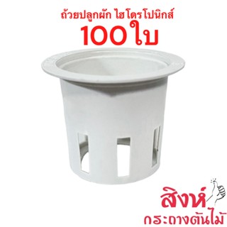 ถ้วยปลูกผักไฮโดรโปนิกส์ 100 ใบ