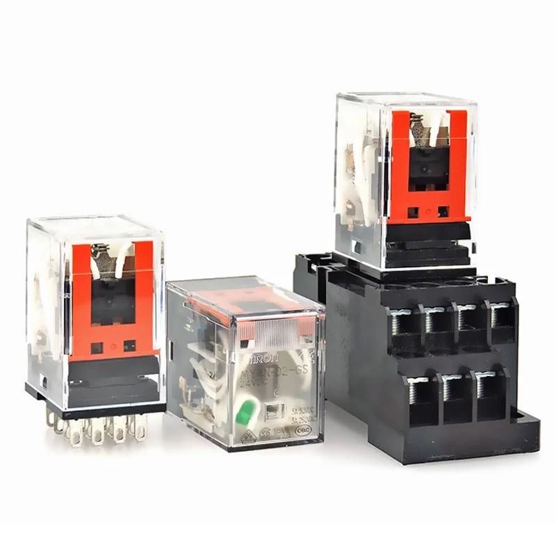 รีเลย์ ของแท้ใหม่ MY2N-GS MY4N-GS แถมซ็อกเก็ต 12VDC 24VDC 220vacราคาต่อชุด
