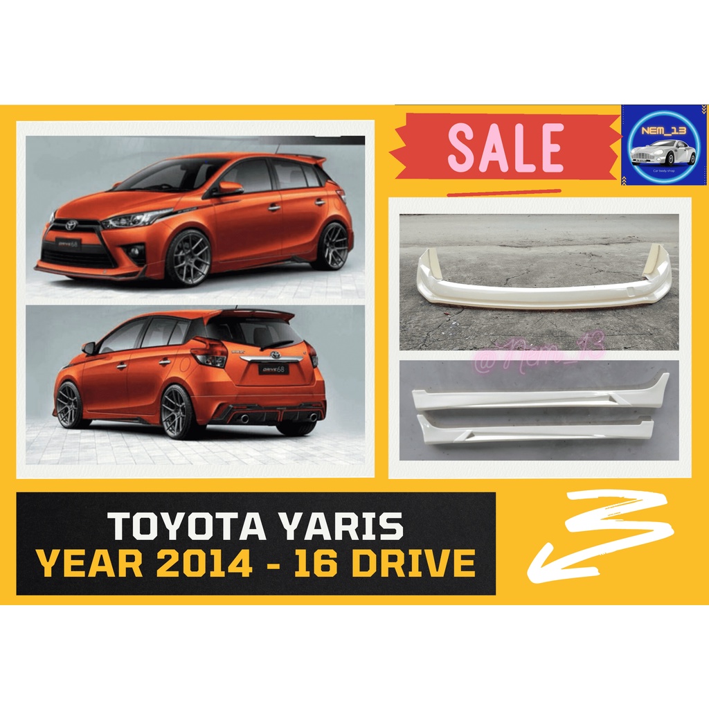 ♥ สเกิร์ต Toyota Yaris ทรง Drive68 ปี 2014-16