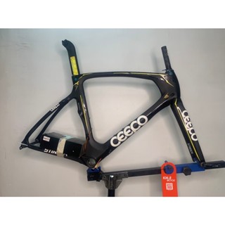 เฟรมเสือหมอบ คาร์บอน CEEPO STRINGER ดำเหลือง size L