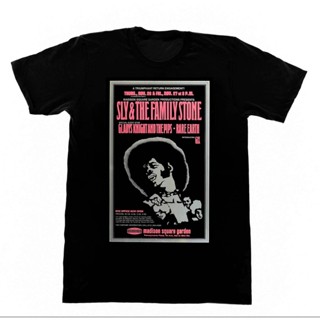 เสื้อยืด พิมพ์ลายโปสเตอร์คอนเสิร์ต Sly The Family Stone W Gladis Knigh M47