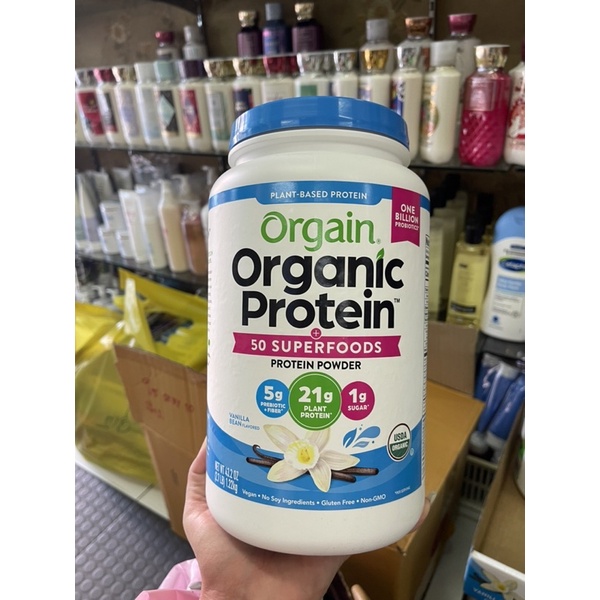 Protein Orgain Organic Protein &amp; Superfoods hương vanilla 1.22kg.