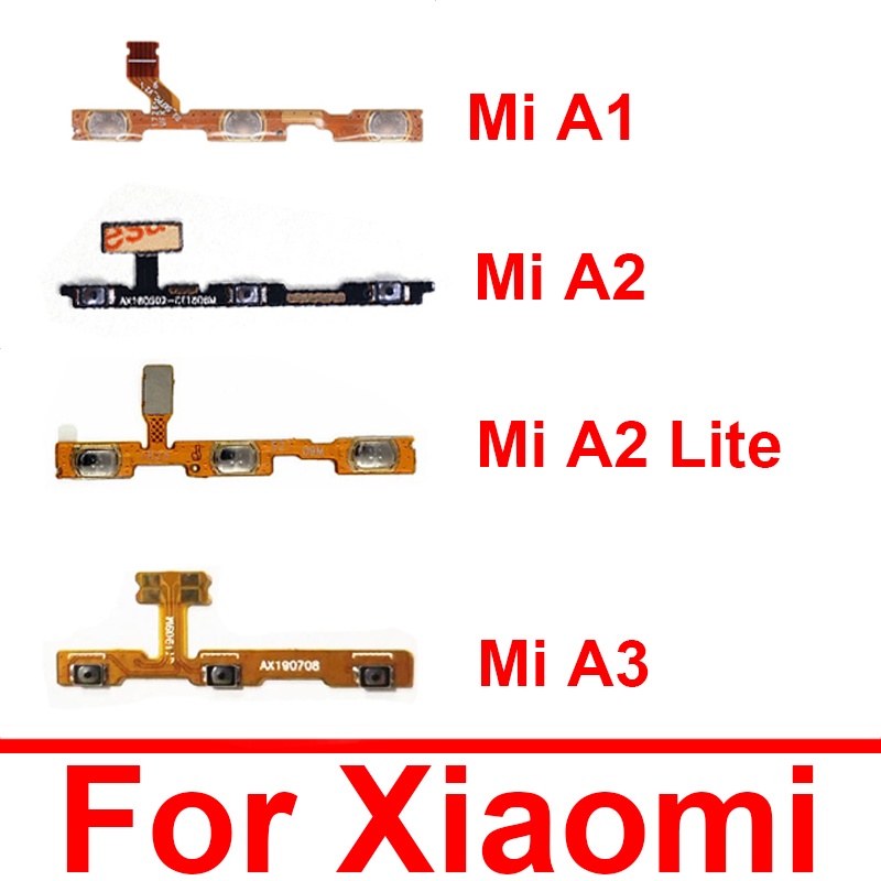 ปริมาณ ปริมาณ & ปุ่มด้านข้าง Flex สําหรับ Xiaomi Mi A1 A2 Lite A3 5X 6X CC9E สวิทช์ปริมาณ Power Key 