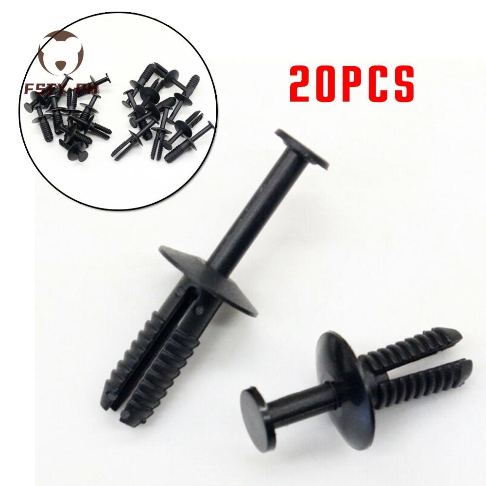 คลิปอะไหล่ 20PCS สีดําขยาย Rivet สําหรับ BMW E30 E39 E46 E53 E60 พลาสติก