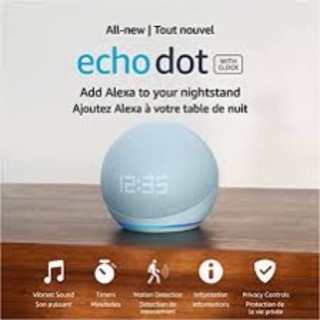 Amazon echo dot Gen 5 with clock Deep blue Alexa