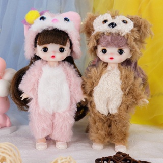 ตุ๊กตาบาร์บี้จําลอง BJD 8 จุด 17 ซม. ตา 3 มิติ เปลี่ยนได้ ของเล่นสําหรับเด็ก