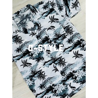 เสื้อฮาวาย ผ้าไหมอิตาลี H159 เกาะ