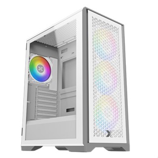 💦 XIGMATEK LUX S Arctic White ATX เคสคอมสุดหรู สีขาว แถมพัดลม rgb 4ตัว