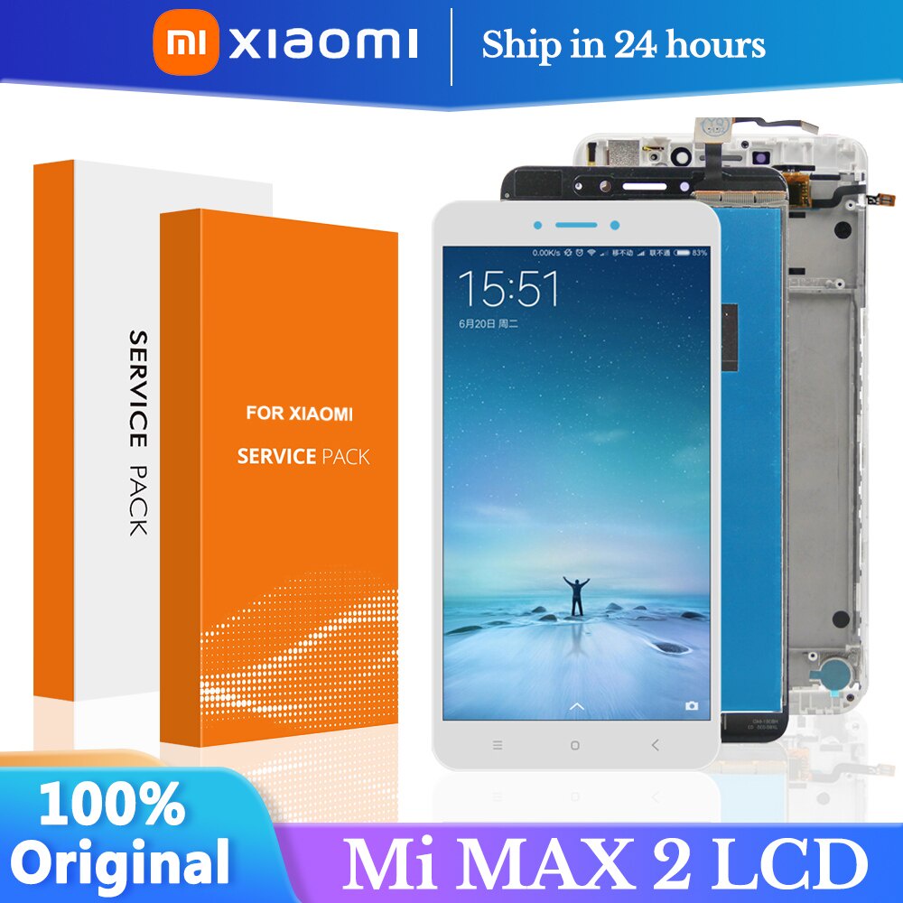 Mi Max 2 LCD สําหรับ Xiaomi Mi Max 2 จอแสดงผล พร้อมกรอบหน้าจอสัมผัส Digitizer ประกอบอะไหล่ซ่อมทดแทน