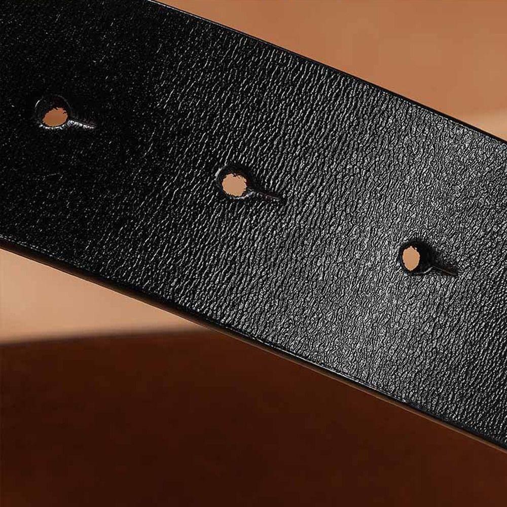 เข็มขัดหนังแท้แบบ casual พร้อมรูสำหรับปรับไซส์ ขนาด 3.3 และ 3.8 ซม. - รูปที่ 7