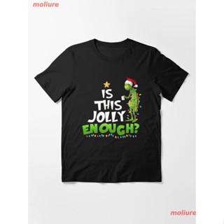 เสื้อแฟชั่นผญ2022 อื่นๆ Christmas The Grinch Is This Jolly Enough Essential T-Shirt เสื้อยืดพิมพ์ลาย