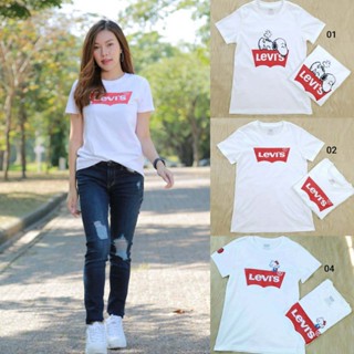 (พร้อมส่ง)เสื้อยืดลีวาย เสื้อยืดคอกลม รีวาย เสื้อยืดรีวาย เสื้อยืดผู้หญิง เสื้อยืดนุ่มๆ เสื้อยืด