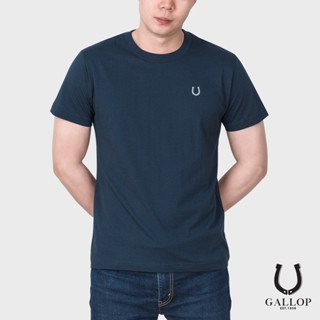 GALLOP : เสื้อยืดคอกลม BASIC Tees (Round-necked) รุ่น GBT9000 สีกรม