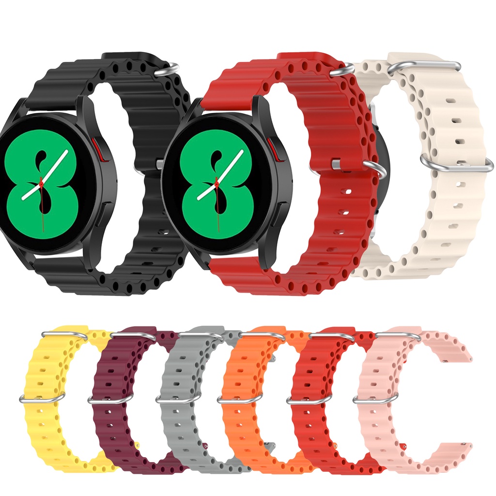 สายนาฬิกาข้อมือซิลิโคน อุปกรณ์เสริม สําหรับ Samsung Galaxy Watch 4 5 6 7 44มม 40มม 4 6 Classic 46มม 42มม 43มม 47มม Galaxy Watch 5pro 45มม Galaxy Watch FE.