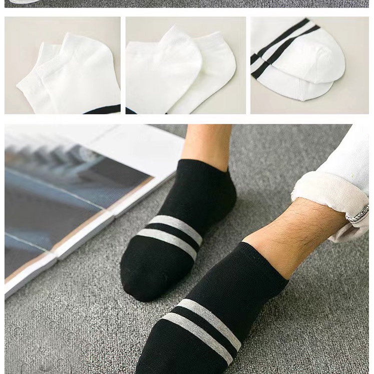 ถุงเท้า ถุงเท้าข้อสั้น ถุงเท้าแฟชั่น 1แพคได้ 5 คู่ ใส่ได้ทั้งผู้ชายและผู้หญิง - รูปที่ 3