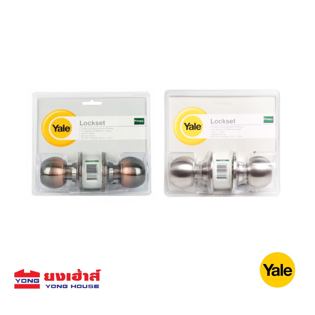 YALE ลูกบิดห้องน้ำ ลูกบิดประตู หัวกลม รุ่น KN-VCA5122US32D KN-VCA5122US11 ลูกบิด ลูกบิดประตูห้องน้ำ
