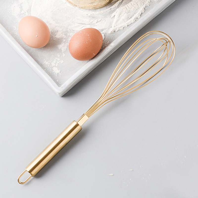 Stainless Steel Egg Beater Hand Whisk Egg Mixer Tool Kitchen Utensil Baking Cake Tool