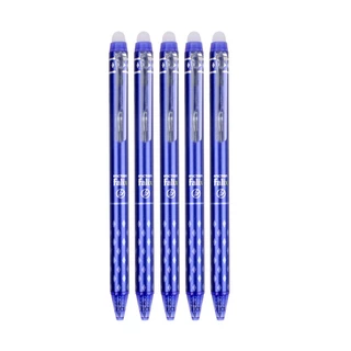 ปากกาหมึกลบได้ 0.5 ลบได้ สีดํา สีฟ้า แบบเรียบง่าย จํานวน 6 ชิ้น