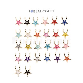 จี้ตัวอักษร Star alphabet pendants 15mm