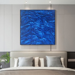 ภาพจิตรกรรม ลาย Abstract Klein Blue สําหรับติดตกแต่งผนังบ้าน ห้องนอน ห้องนั่งเล่น โรงแรม