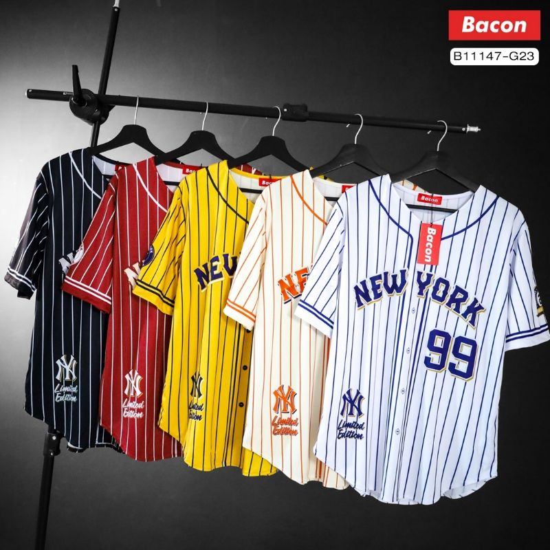 เสื้อแฟชั่น เสื้อกีฬาเบสบอล New York 99