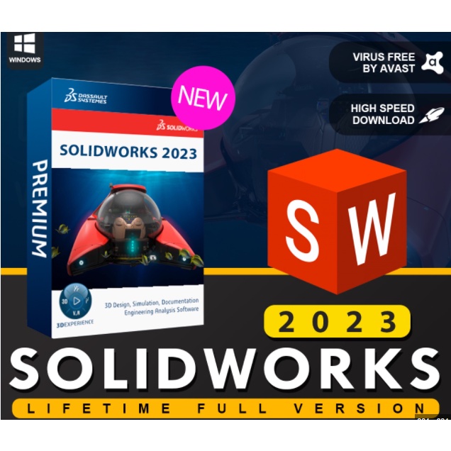 Solidworks Premium 2023 (โปรแกรมเขียนแบบ 2D/3D/Cad/Cam  ใช้งานได้ไม่จำกัดอายุการใช้งาน) | Shopee Thailand