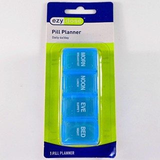 EZY DOSE Pill Planner Daily ตลับใส่ยา คละสี แบบ 4 ช่อง / 1 วัน